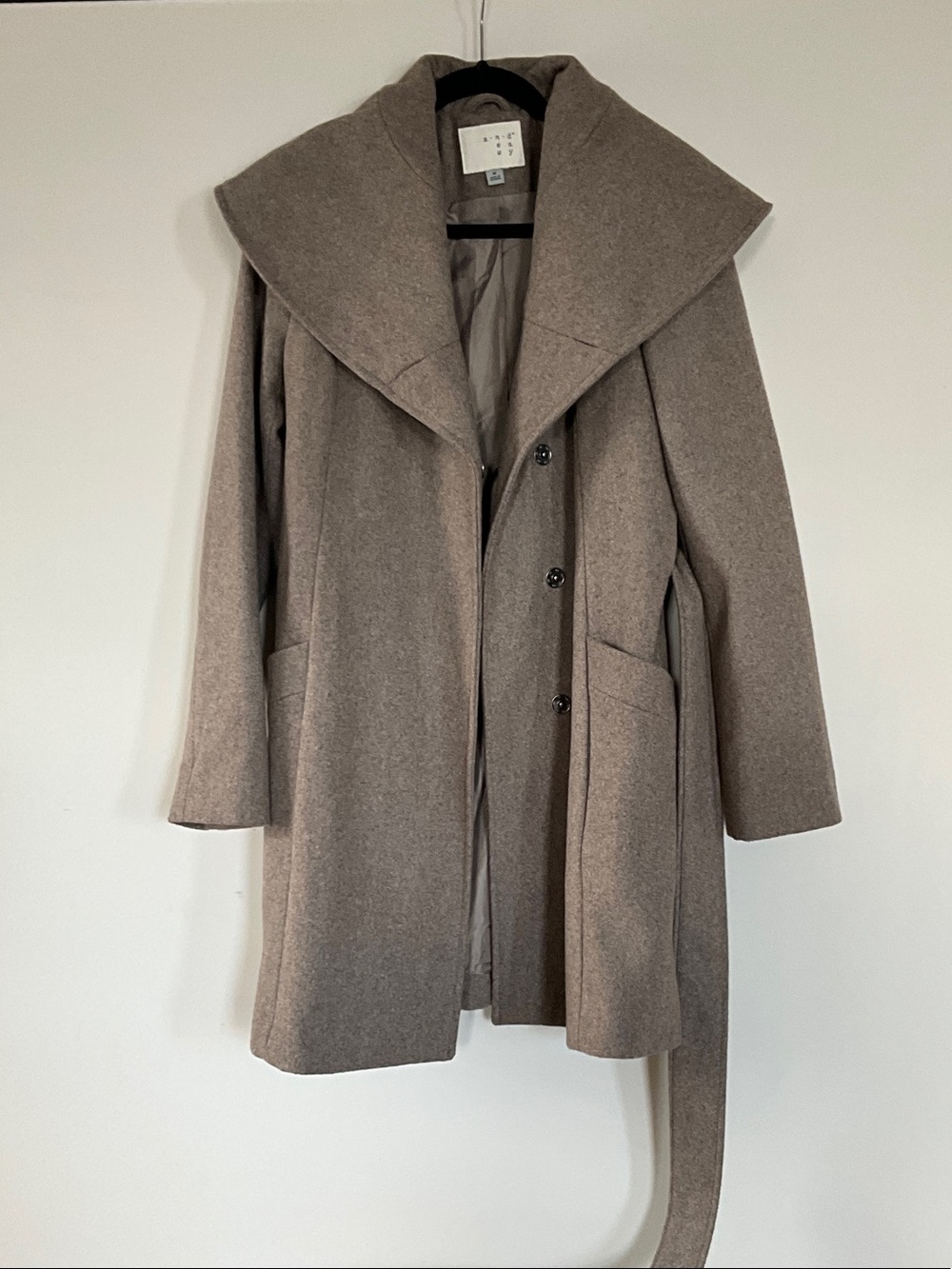 a new day Taupe Shawl-Collar Trench Coat